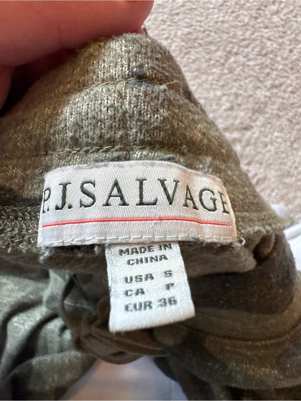 PJ Salvage Olive Green Sweatshirt Top